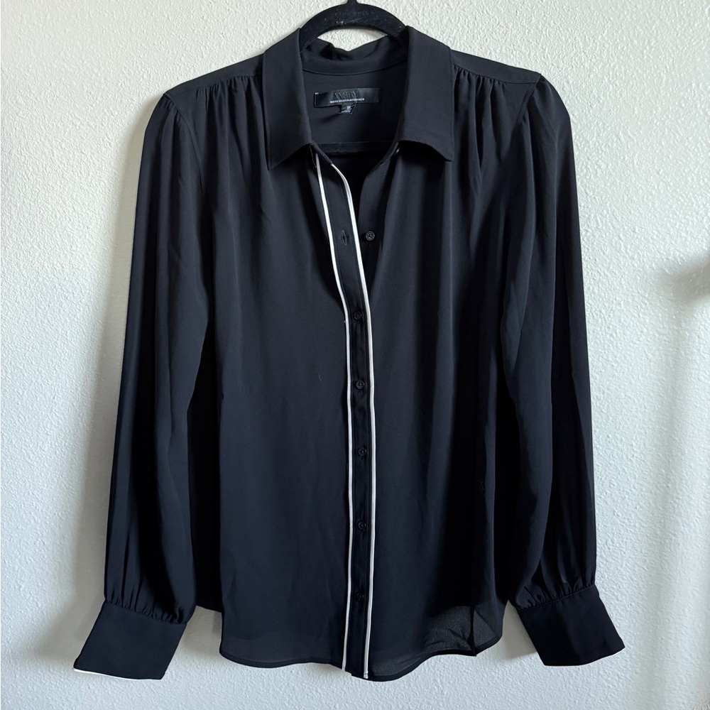 Elegant Black and White Blouse